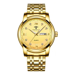 Great Price TRSOYE TRS838 Power Reserve Fashion Water Resistant Chronograph Mens Sport Geneva Quartz Japan Movt Watches