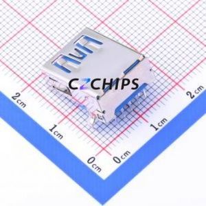 HC-ST-003-01-Z USB Connector Bent Lead Through Hole Connector Type-A USB 3.0 Female Right Angle Insert - Product Image 2