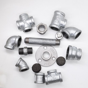 Verzinkte formbare Gusseisen rohr verschraubungen Rohr nippel armaturen aus Kohlenstoffs tahl Feuer verzinkte Rohr verschraubungen - Product Image 3