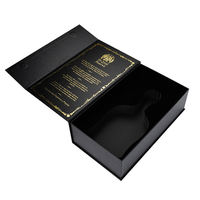 Boîte à chocolat personnalisée de luxe magnétique FOCUS, couleur blanc avec insert en papier cartonné doré, pour la Saint-Valentin
