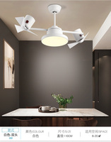 Ventilateur de plafond LED à double pale rotative à 360 degrés, lames en PMMA naturelles de haute qualité, fabrication artisanale, avec télécommande