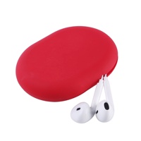 Caja de almacenamiento de silicona lindo monedero caja de almacenamiento de auriculares Cable de datos portátil Simple teléfono móvil Cable DE DATOS bolsa organizadora