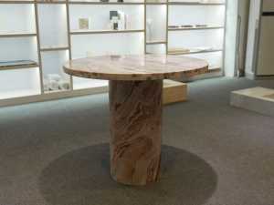 Mesa de comedor de mármol rojo Mónica de diseño moderno personalizable SHIHUI muebles de cocina y restaurante redondos de piedra Natural - Product Image 3