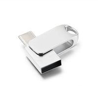 Nouvelle mini clé USB haute vitesse en métal 32 Go, écologique, double connecteur USB 2.0/3.0 Type-C, garantie 1 an, sans cryptage