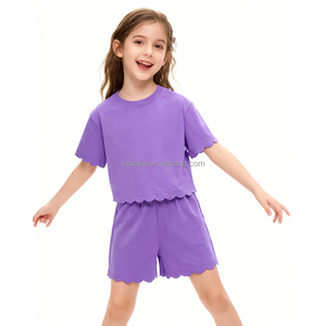 Vêtements d'été unisexes pour garçons, ensembles de vêtements pour enfants avec cordon de serrage, ensemble de shorts <span class=keywords><strong>pastel</strong></span>, tenues pour bébés garçons - Product Image 3