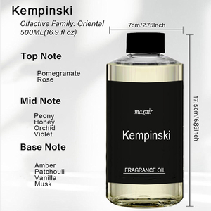 <span class=keywords><strong>Kempinski</strong></span> - Aceite Esencial de Fragancia Duradera con Diseño de Madera, 500 ml, Colección Hotel, Funciona con Pilas - Product Image 3