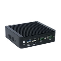 PC robuste sans ventilateur Dual-Com disponible en stock, processeur J1900 Quad-Core, RAM DDR3, HD VGA, RS232, MINI PC