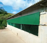 Bâche de protection pour bétail en tissu tricoté imperméable, anti-UV, résistante aux déchirures, enduite de PVC, pour stores enrouleurs agricoles