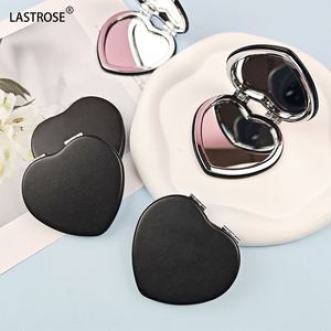 Cheap Factory Price High Quality PU Folding Mirror With Magnification Effect Factory Direct Sale Compact <b>Makeup</b> Mirror Wholesale - Product Image 1
