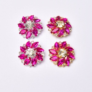 Nút áo, giày, túi, trang trí váy cưới bằng pha lê hình hoa đính đá, mắt ngựa màu mới 25mm - Product Image 5