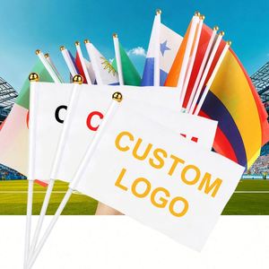 Bandera de Poliéster Impermeable de 5x8 Pulgadas con Impresión por Sublimación y Logotipo Personalizado al por Mayor para Publicidad, Animación y Decoración - Product Image 1