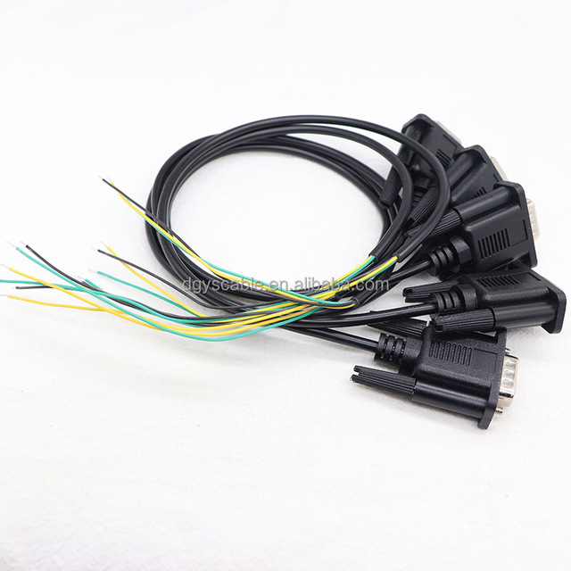 Rs232 Serial Cable DB9P Male to OPEN Cable BLACK