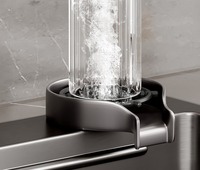 Évier de cuisine grand format à cuve unique en acier inoxydable nano-revêtu, luxe léger, à encastrer sous plan, avec robinet extractible, compatible lave-vaisselle, certifié CE UE