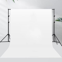 Kit Stand Backdrop Muslin Multi-Warna 2x3M untuk Studio Foto, Dilengkapi Bingkai Penyangga dengan Properti Hijau Hitam Putih