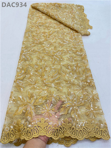 Vải Tuyn Châu Phi Vải Thun Ren Cô Dâu Vải Chất Liệu Hoa Thêu Ren Lưới Thêu - Product Image 6