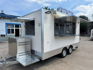 Carritos de Comida de Fibra de Vidrio Tipo Remolque de Tres Ruedas Personalizados de Fábrica para Servicios de Comida al Aire Libre y Catering Móvil - Product Image 2