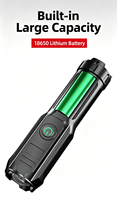Senter LED Mini Isi Ulang Tahan Air IP54 Jarak Sinar 500-600M Baterai AA Pengisian Daya USB Bahan ABS untuk Berkemah Darurat