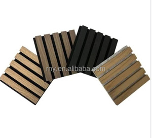 Panel de pared de madera de listón acústico personalizable premium a prueba de sonido y elegante - Product Image 5