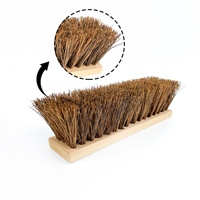 Raclette de sol Balai en bois robuste avec pour nettoyer les terrasses en béton Patios Surfaces rugueuses Usage domestique