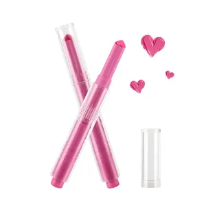 Love Heart Moisturizing Glossy Jelly Lipstick Pen Bear Flower Element Watery Cute Makeup Lip Stick Pen