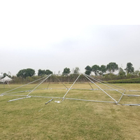 Tente de réception robuste TENTCHO en aluminium et PVC pour événements, capacité 200 personnes, extérieur, 10x10, pour mariages