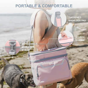 24 Can Double-Layer Tote Cooler <b>Bag</b> Waterproof Oxford Fabric with Zipper Thermal Insulation for Sports Beach Food Wine Storage - Product Image 6