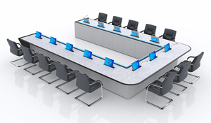 Trung Quốc nhà máy Ergonomic đa phương tiện hội nghị bảng điều chỉnh chiều cao màn hình ẩn chuyên dụng hệ thống giọng nói kim loại không cần giấy tờ - Product Image 3