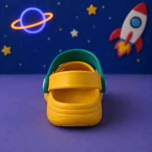 Ciabatte Sportive per Bambini Gialle con Suola in PVC EVA Spessore 15mm Tomaia in Plastica Taglia 24-29 - Product Image 3