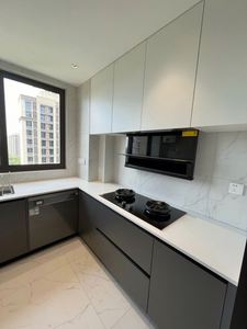 Custom Modern Style Solid Wood Lacquer Modular Complete Sets Furniture Kitchen Cupboards Cabinet - Product Image 2