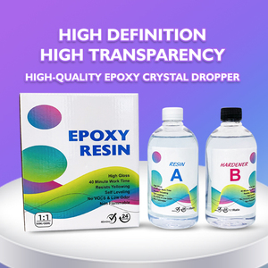 Keo pha lê độ thấm cao 1000ml, tỷ lệ pha trộn 1:1, nhựa Epoxy, chống ố vàng, bao bì hộp màu, chất kết dính & chất bịt kín - Product Image 4