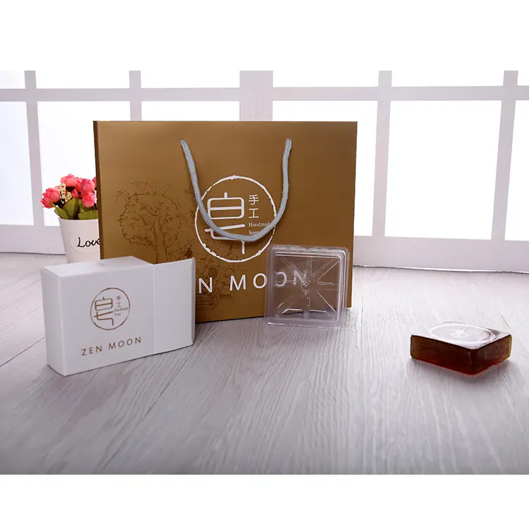 Scatole di sapone personalizzate con logo packaging eco friendly cartone fatto a mano involucro di sapone imballaggio