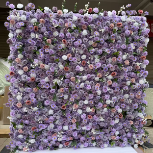 EG-E112 Fondo de Pared con Flores para Boda, Fondo Fotográfico, Decoración para Eventos, Fiesta, Flores Artificiales Rosas - Product Image 6