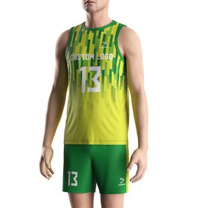 Uniforme Deportivo Sublimado OEM de Secado Rápido para Gimnasio y Voleibol, Uniforme Masculino, Camisetas de Voleibol Verdes para Hombre - Product Image 5