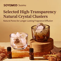 Diffuseur de parfum d'ambiance en pierre de cristal, ensemble de diffuseurs décoratifs en minéraux naturels pour la chambre à coucher