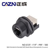 Enchufe impermeable RJ45 IP67 Macho Hembra Tipo roscado Conector impermeable Receptáculo roscado de plástico RJ45