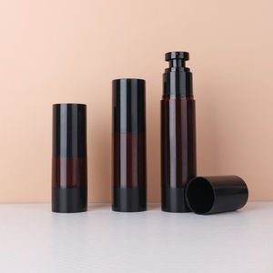 Ámbar <span class=keywords><strong>de</strong></span> alta calidad 15ml 30ML 50ML 100ML 120ML COMO botella vacía <span class=keywords><strong>de</strong></span> plástico sin aire para Esencia <span class=keywords><strong>de</strong></span> suero Face Perfunm - Product Image 3