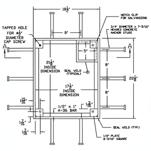 Pont de style design industriel OEM Scupper peut pour la construction et l'immobilier - Product Image 1