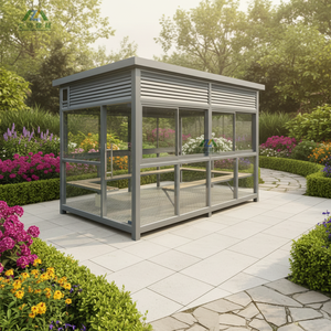 Cabine <span class=keywords><strong>de</strong></span> fumeurs pour café, structure en acier durable et portable, design moderne, <span class=keywords><strong>maison</strong></span> préfabriquée - Product Image 1