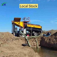 Usine de lavage d'or de 200 tonnes par heure, équipement minier d'or robuste, stock disponible en entrepôt au Kenya, livraison rapide en Afrique