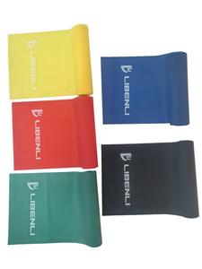 Set Pita Latihan Elastis 5 Tingkat Ketahanan, Panjang 1,5//2 Meter, dengan Logo Kustom, untuk Yoga dan Olahraga - Product Image 3