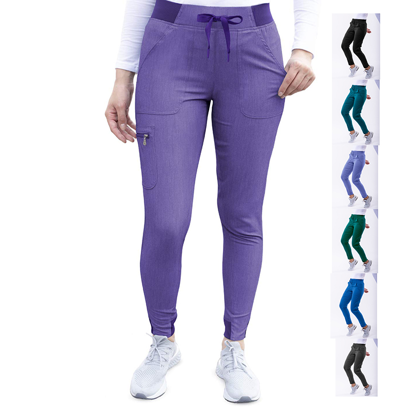 Индивидуальный дизайн унисекс завязки с высокой талией медицинские скрабы униформы женские высокие брюки Дешевые штаны для бега скраб