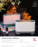 Nouvel Humidificateur d'Air à Arôme Flamme 120ml Atomiseur d'Eau USB 7Led Lumière Colorée Diffuseur de Feu Diffuseur d'Huiles Essentielles Arrêt Automatique