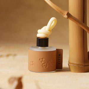 Флоресценция, оптовая продажа, модные стеклянные бутылки из ротанга для ароматерапии, эфирные масла с 3D-печатью, автомобильный диффузор из кожи и тростника - Product Image 3