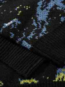 Pull-over en tricot jacquard à motif OEM & ODM avec logo personnalisé Pull en tricot de coton de grande taille pour hommes - Product Image 4