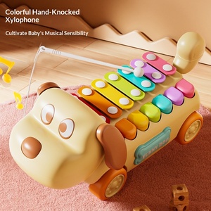 <span class=keywords><strong>Xylophone</strong></span> et piano éducatifs en plastique pour bébés, <span class=keywords><strong>2</strong></span>-en-1, à frapper à la main, modèle 8 pour l'apprentissage précoce des enfants - Product Image 2