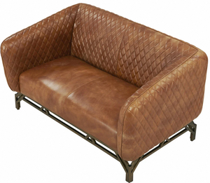 Sofá Chesterfield de Cuero de Lujo para 2 Personas, Tapicería de Primera Calidad con Diseño Clásico, Cojines Cómodos y Sofisticados - Product Image 1