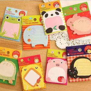 Kawaii Cartoon Animal Sticky Notes Cute Self-Adhesive Kraft Paper <b>Memo</b> <b>Pads</b> Portable Writing Art Stationery for School for - Product Image 1