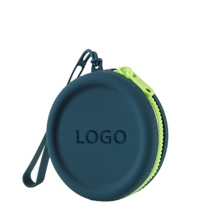 Ultra Light Portable Silicone Zipper Key Case with Free Logo Engraving, Multifunctional Storage <b>Pouch</b> for Coins Earbuds Lipstick - Product Image 1
