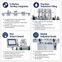 Ligne de production automatique de remplissage, de bouchage et d'emballage de liquides pour pâtes, sauces, ketchup, mayonnaise, chili, confiture en pots et bocaux, en acier inoxydable 304, certifiée CE