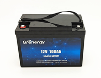 Baterai LiFePO4 Isi Ulang 12.8V 100Ah Bersertifikasi UL1973 ETL, Casing ABS Proteksi IP65 untuk Penyimpanan Energi Surya Rumah Tangga